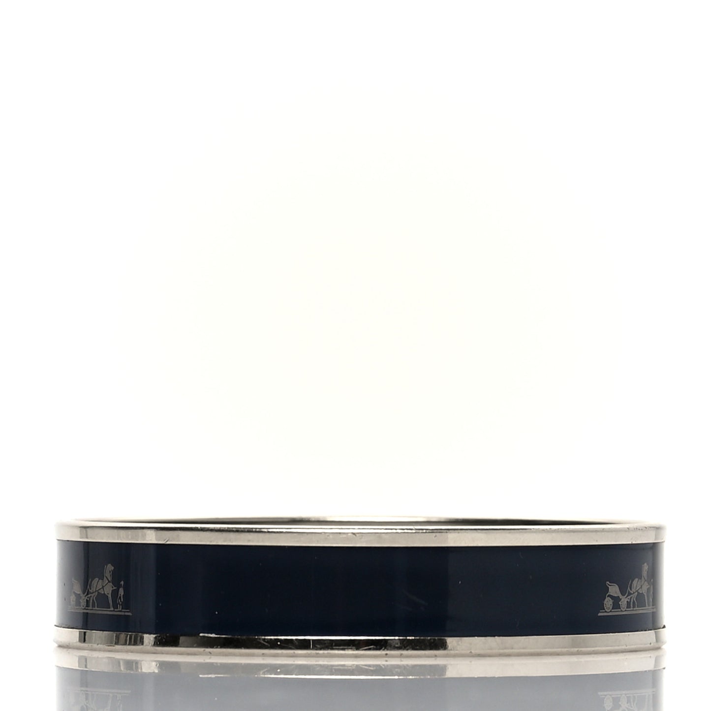 Enamel Printed Narrow Caleche Bracelet 65 Black