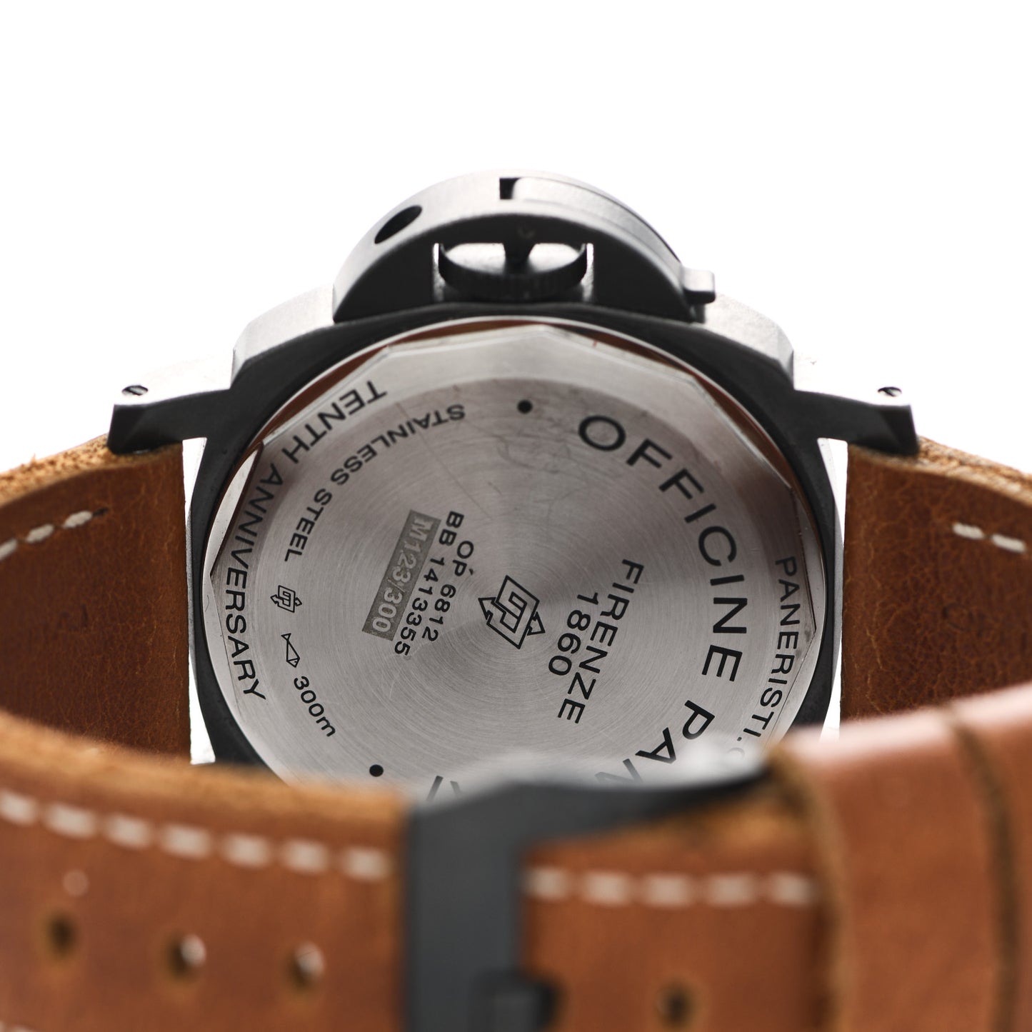 Stainless Steel Calfskin 44mm Luminor Base Logo Paneristi Manual Winding Watch Black PAM00360