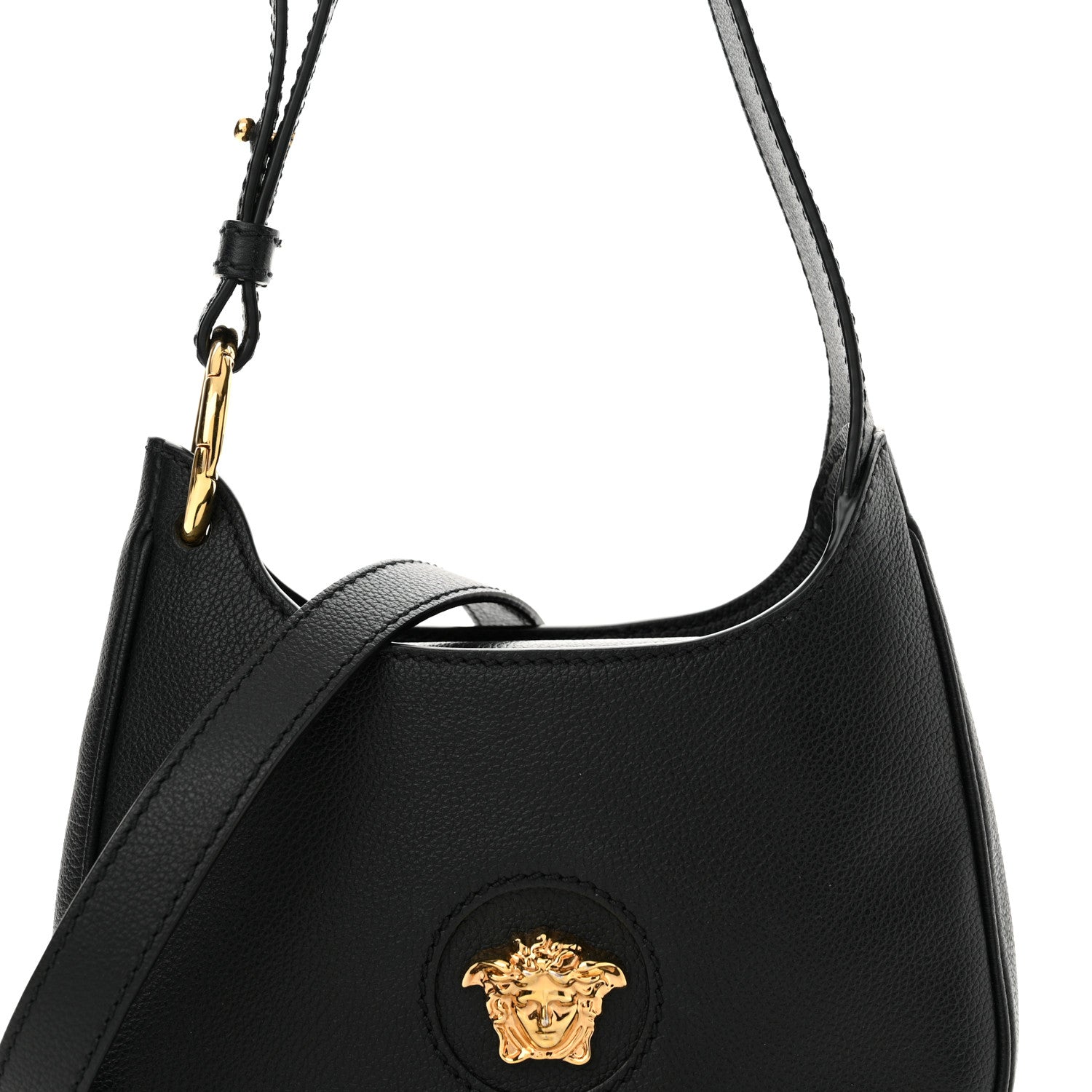 Versace Calfskin La Medusa Small Hobo Crossbody Black 7 of 11