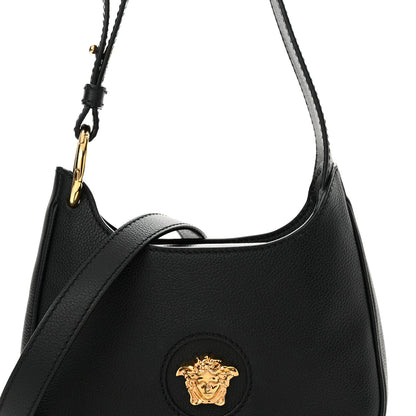 Versace Calfskin La Medusa Small Hobo Crossbody Black 7 of 11