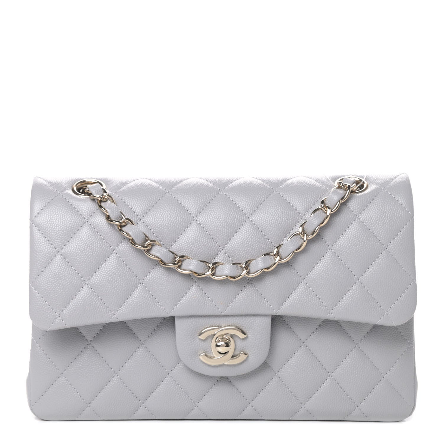 Chanel Caviar Quilted Small Double Flap Grey 1 of 4