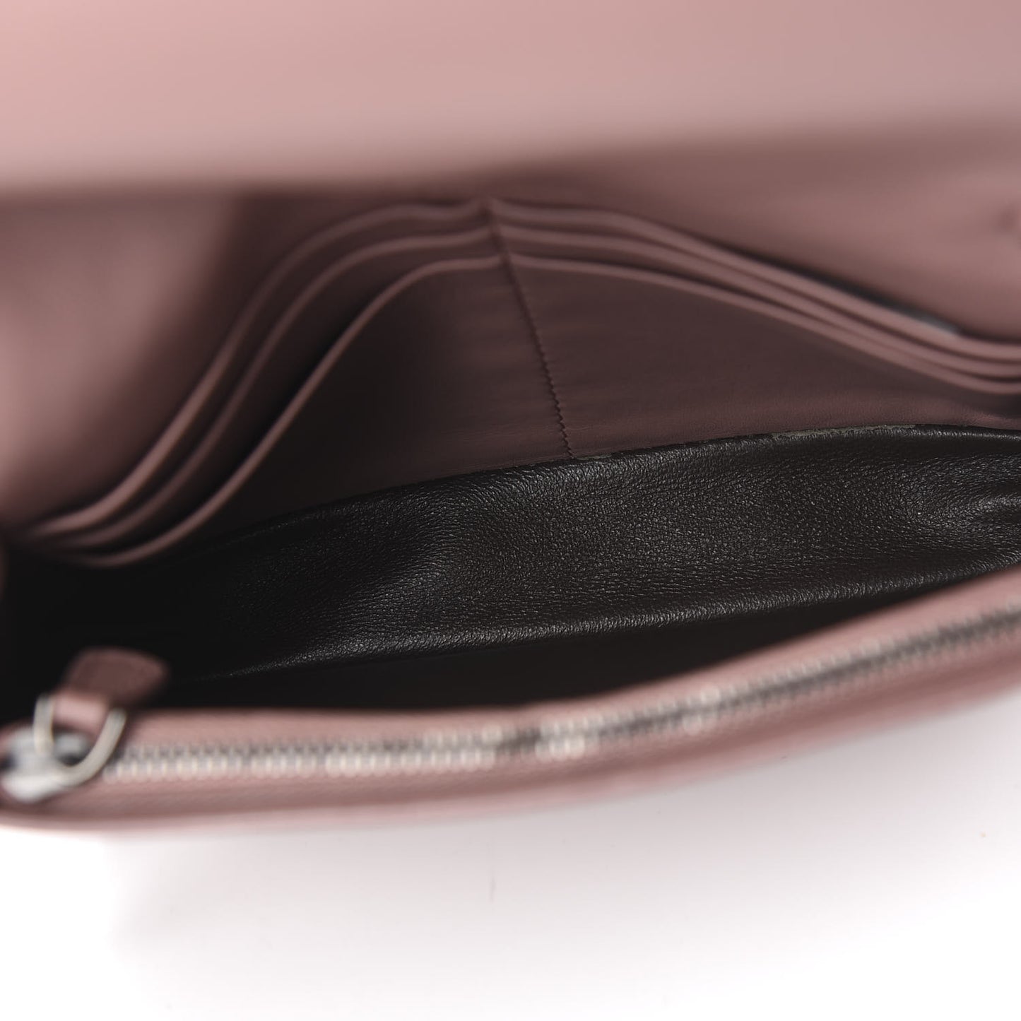 Nappa Intrecciato Chain Wallet Deco Rose