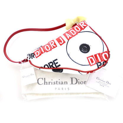 Christian Dior Hardcore Small Saddle Bag White Red Black 3 of 10