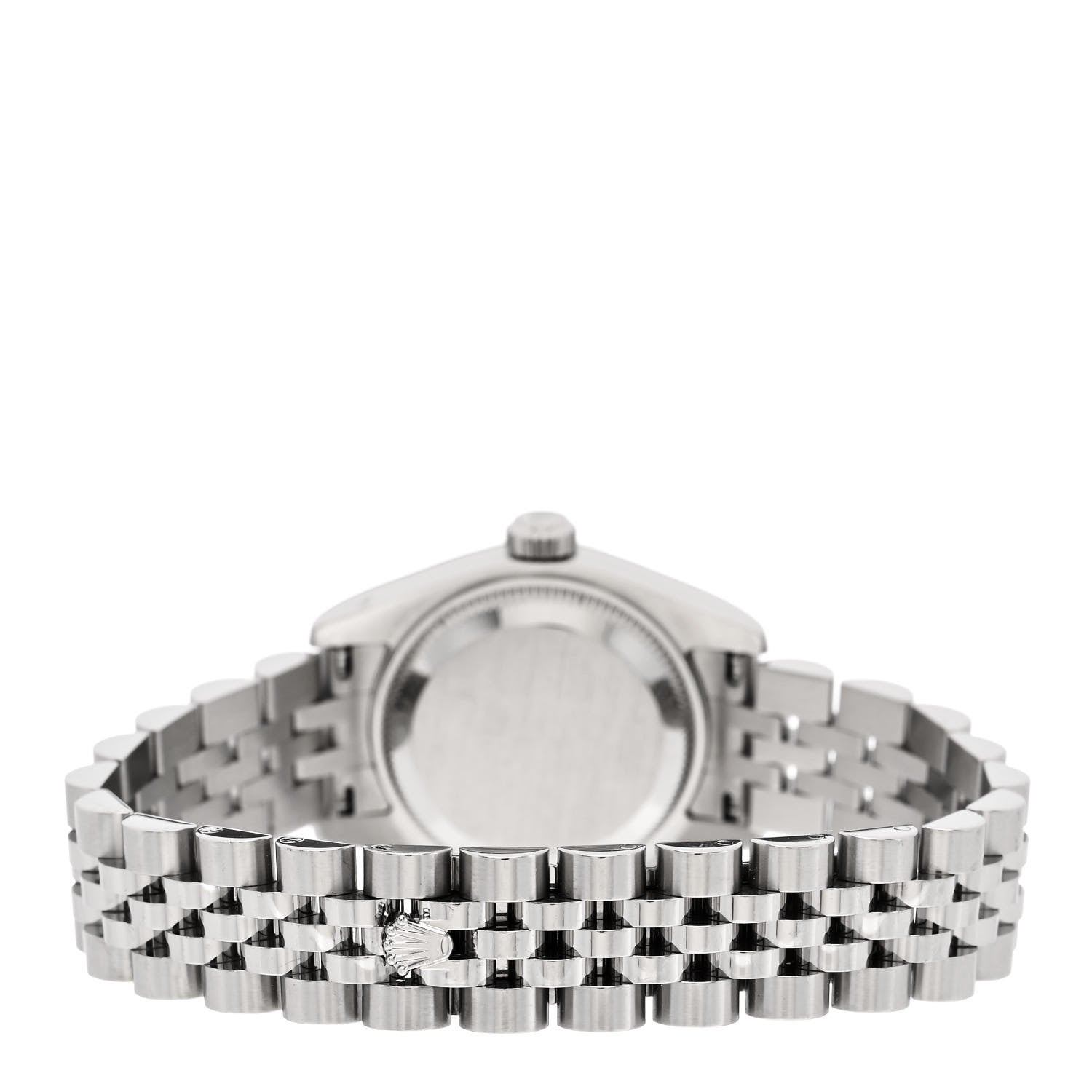 Rolex Stainless Steel 18K White Gold Diamond 31mm Oyster Perpetual Datejust Watch Black 3 of 5