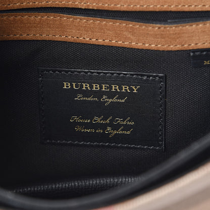 Burberry Derby Calfskin House Check Small Macken Crossbody Bag Black 6 of 9
