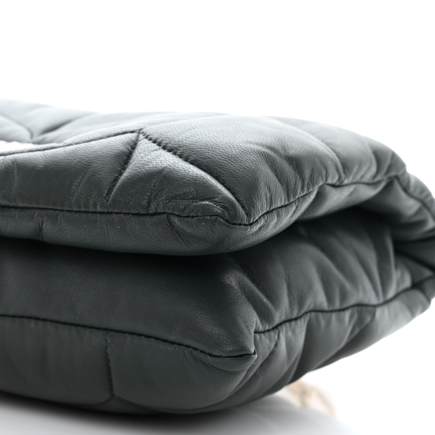 Nappa Pillow Quilted Little Softie Bag Green