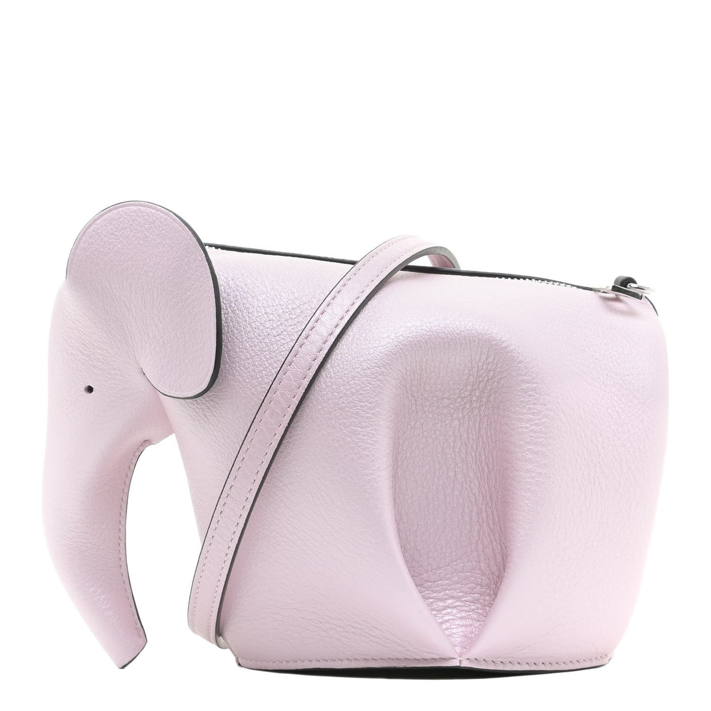 Calfskin Mini Elephant Crossbody Bag Light Pink