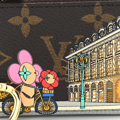 Louis Vuitton Monogram 2022 Christmas Animation Paris Key Pouch Pink 7 of 9