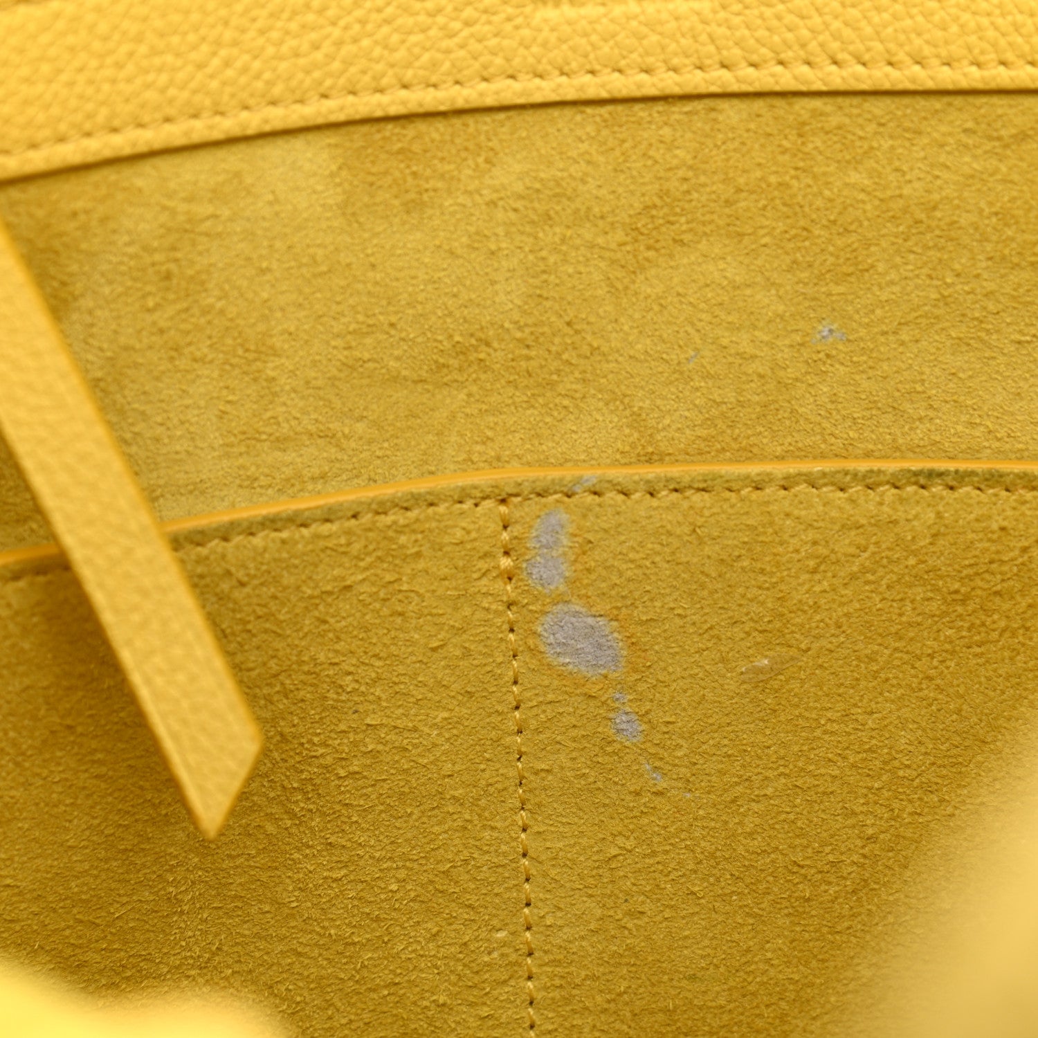 Celine Soft Grained Calfskin Small Belt Cabas Phantom Citron 10 of 12