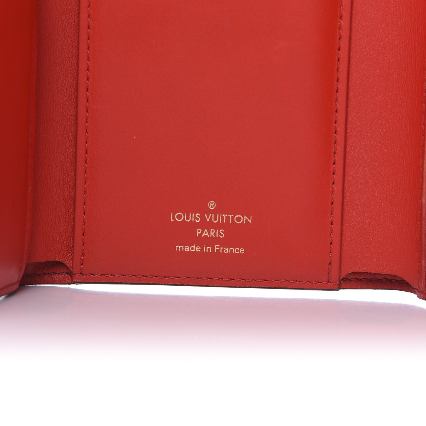 Monogram Flower Lock Compact Wallet Coquelicot