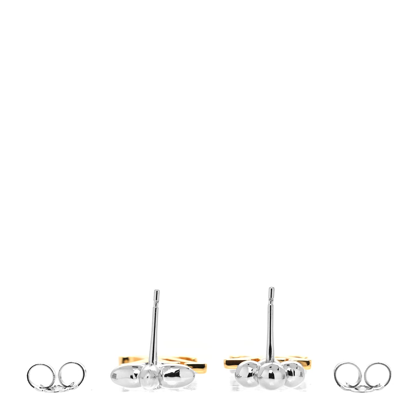 Metal Crystal LV Iconic Flower Earrings Gold Silver