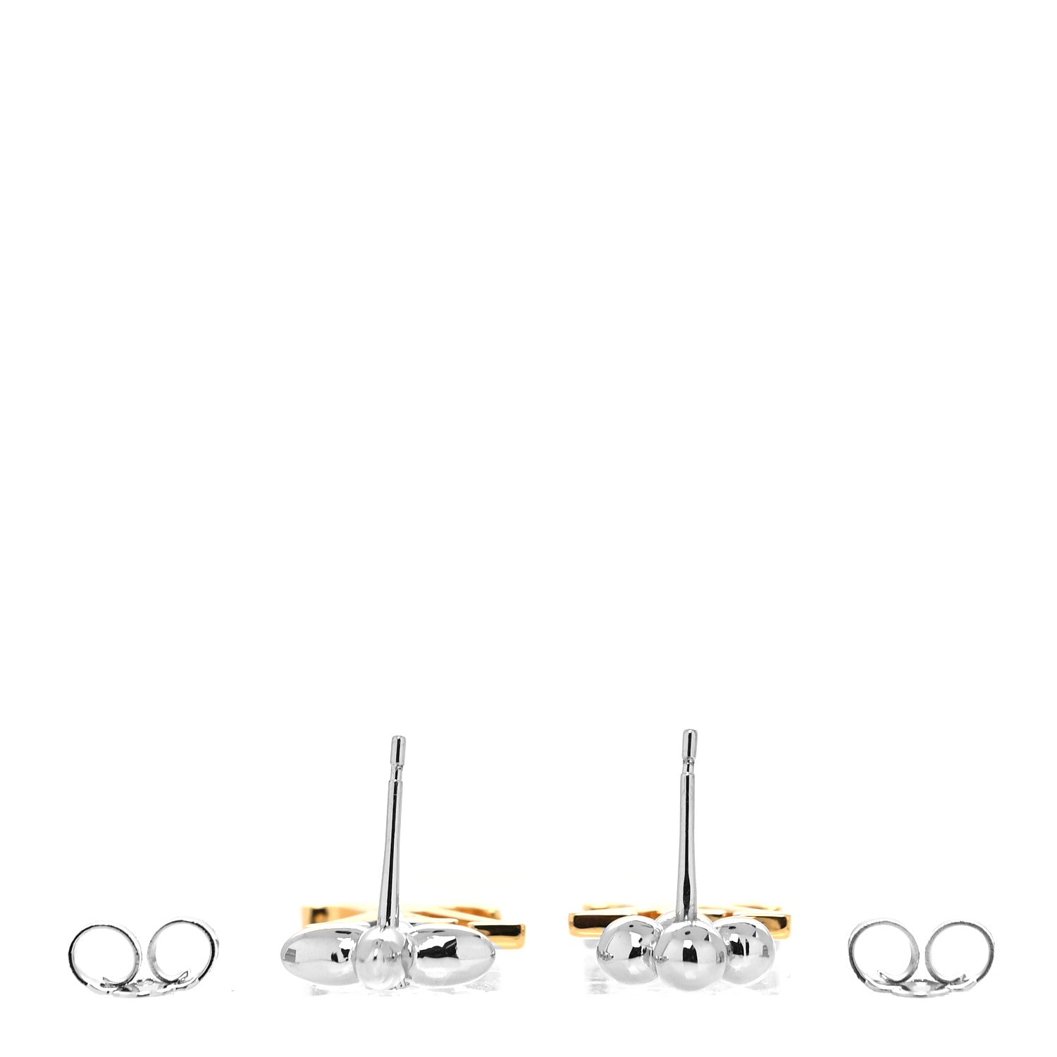 Louis Vuitton Metal Crystal LV Iconic Flower Earrings Gold Silver 3 of 5