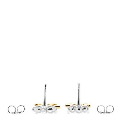 Louis Vuitton Metal Crystal LV Iconic Flower Earrings Gold Silver 3 of 5