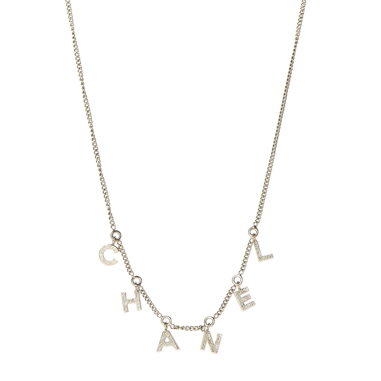 Chanel Logo Necklace Gold 1 of 5