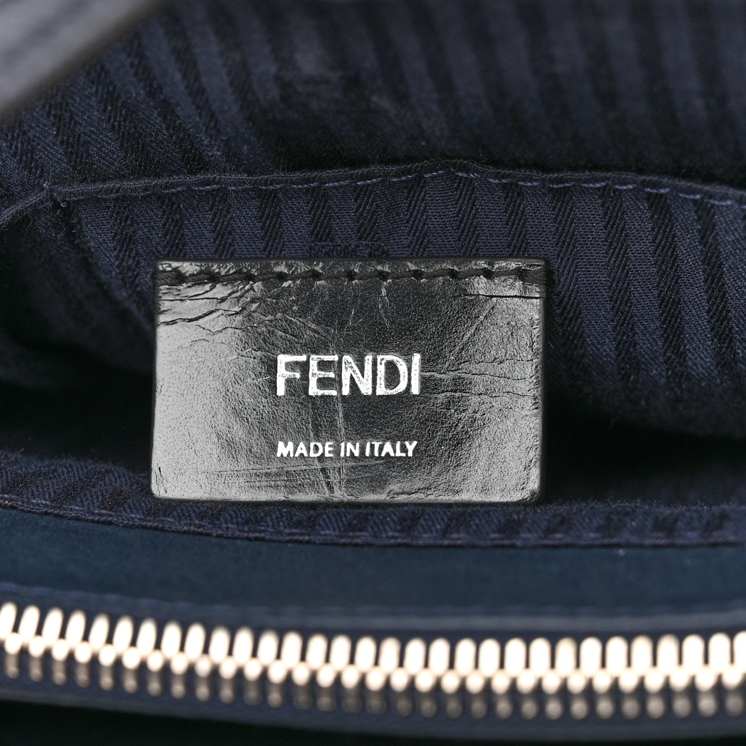 Fendi Vitello Elite Colorblock Regular 2Jours Tote Lavagna Lago Oceano 6 of 12