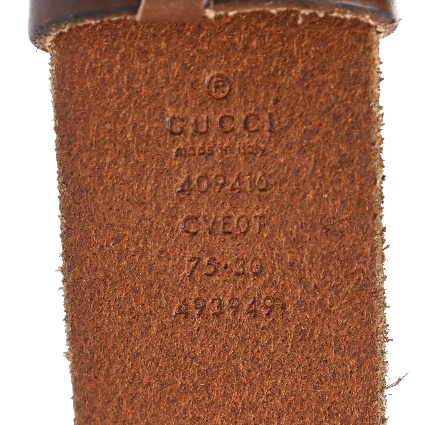 Faded Calfskin Double G 40mm Belt 75 30 Cuir