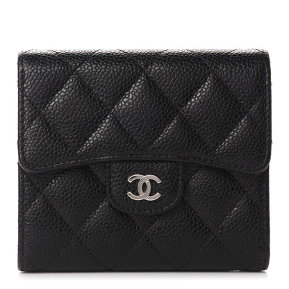 Chanel Caviar Quilted Compact Flap Wallet Black 1 of 8