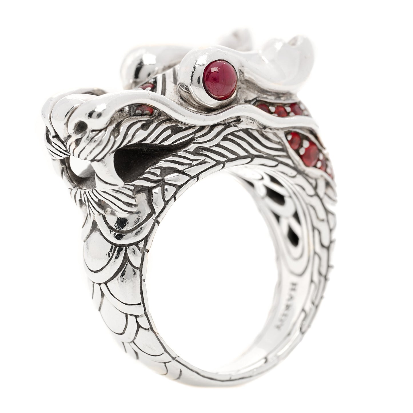 Sterling Silver Ruby Naga Dragon Ring 54 7