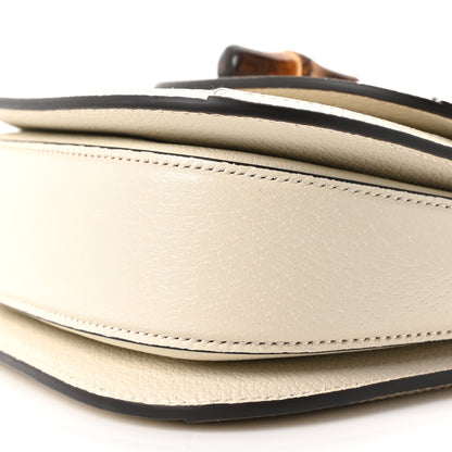 Gucci Monogram Jumbo GG Textured Dollar Calfskin Web Mini Bamboo 1947 Top Handle Bag Off White 16 of 17