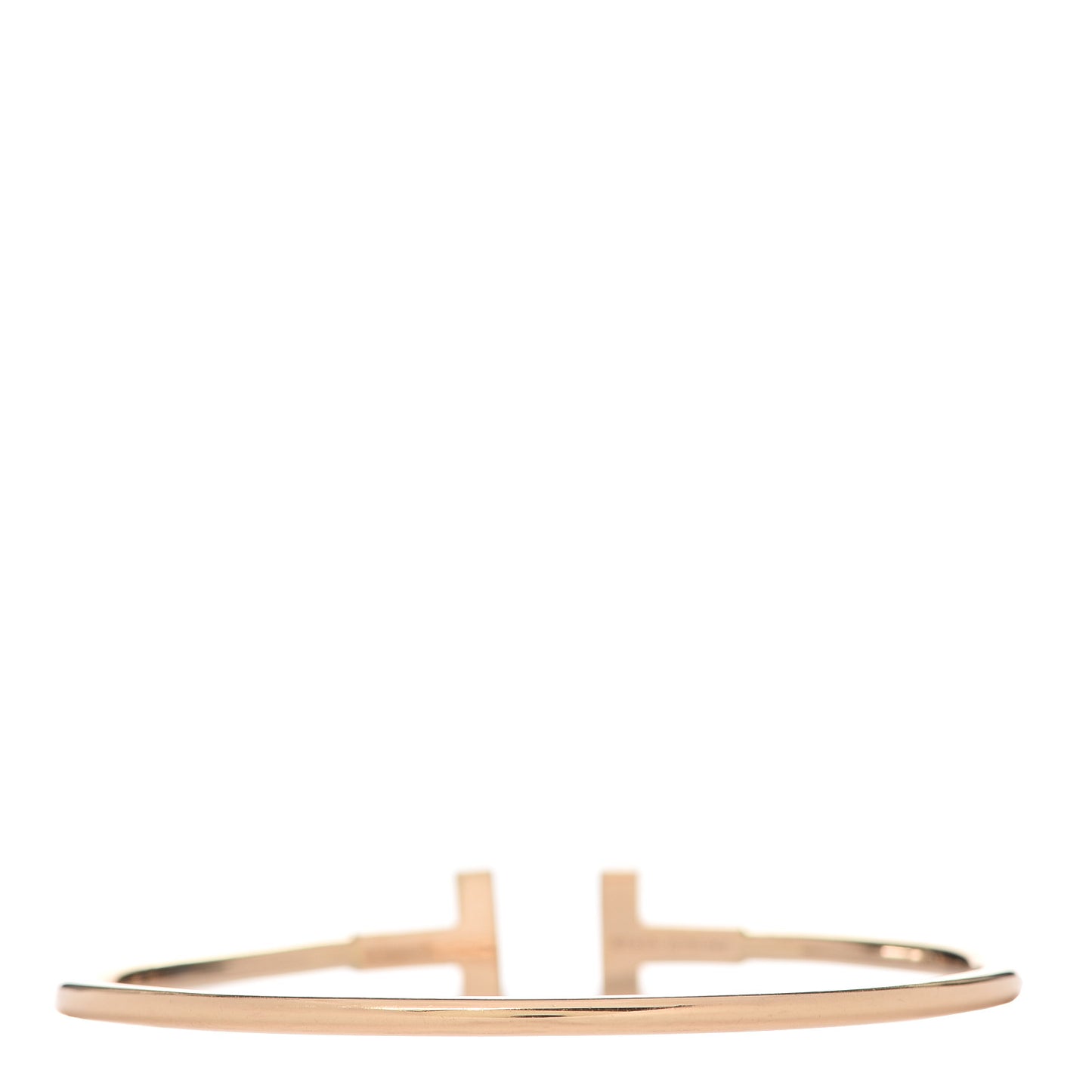 18K Rose Gold Diamond T Wire Bracelet