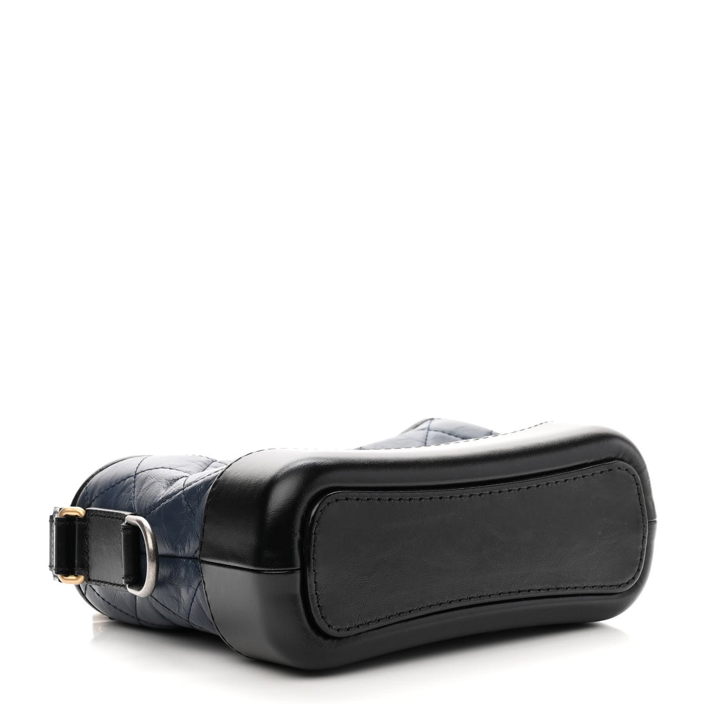 Aged Calfskin Quilted Small Gabrielle Hobo Navy Black