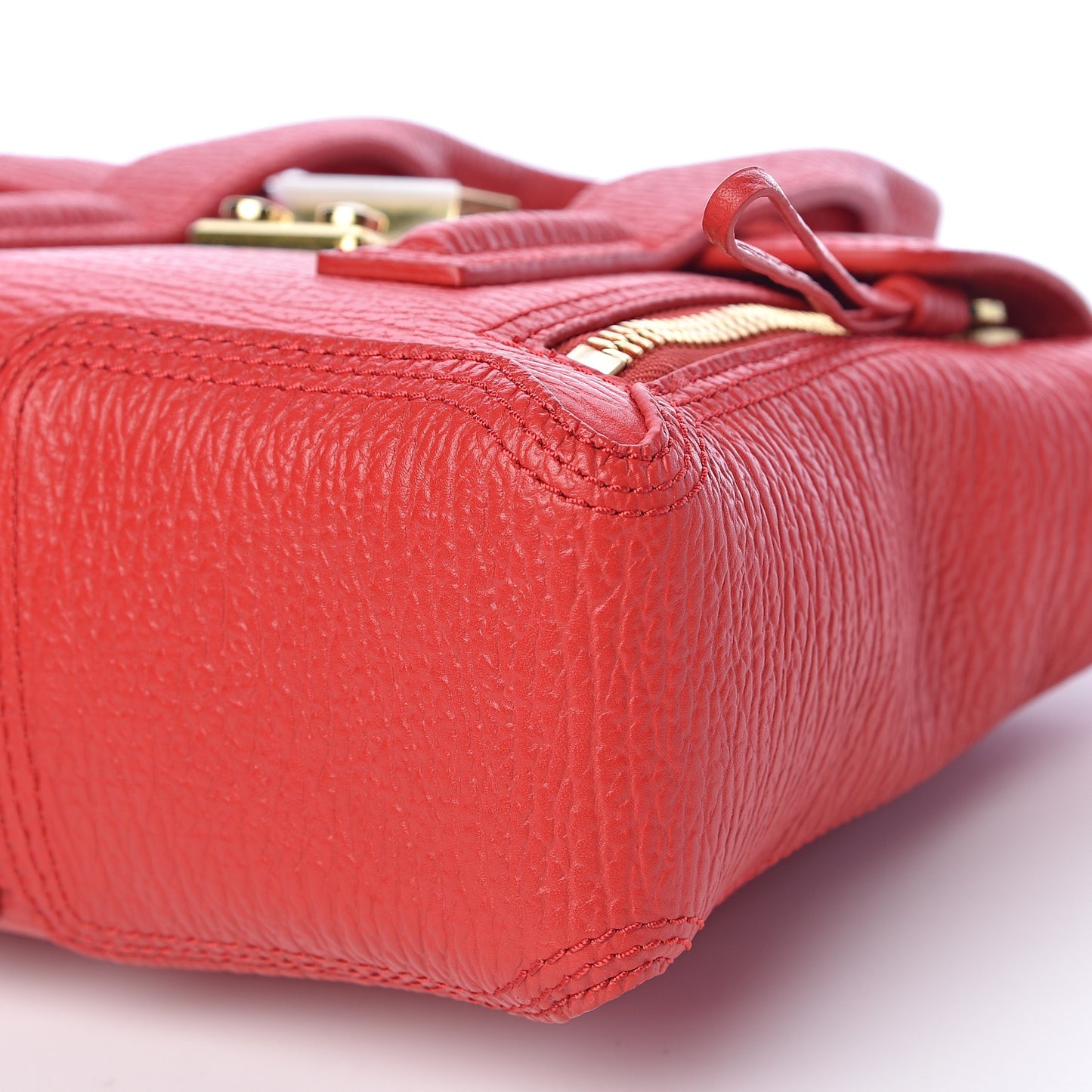 3.1 Textured Calfskin Mini Pashli Satchel Red