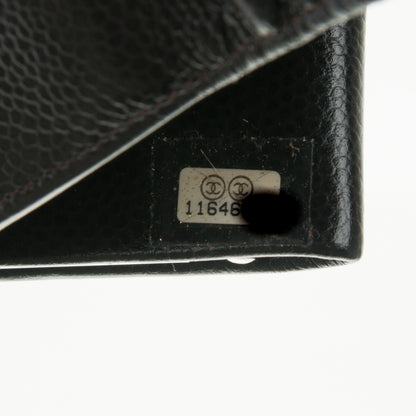 Chanel Caviar Timeless CC French Wallet Dark Brown 8 of 8