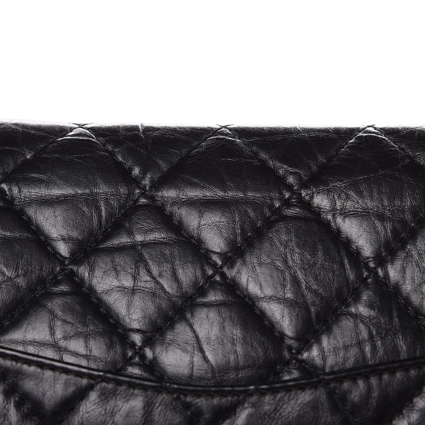 Aged Calfskin Quilted 2.55 Reissue 227 Flap Black