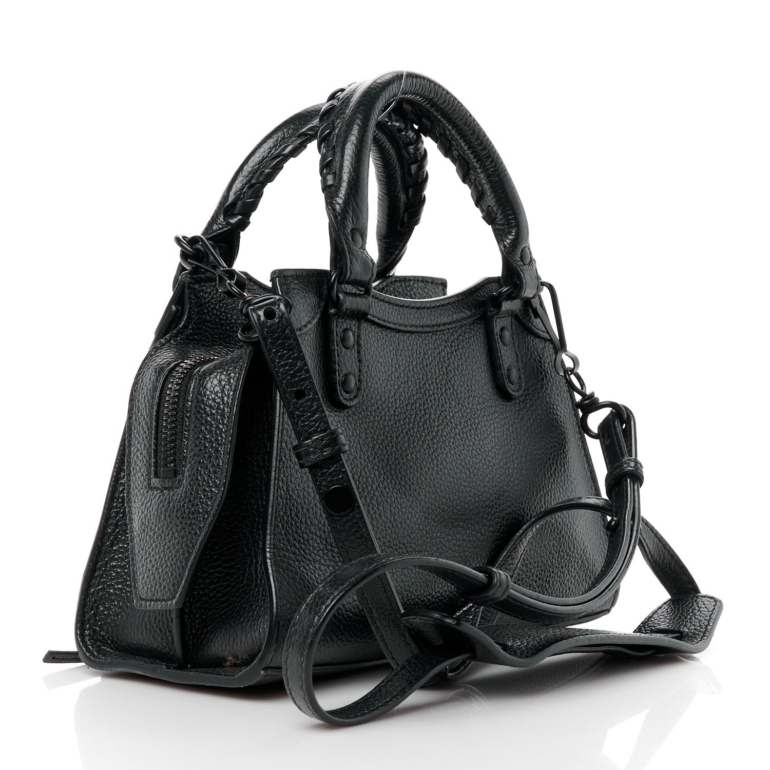Balenciaga Grained Calfskin Neo Classic Black Hardware Mini City Black 3 of 10
