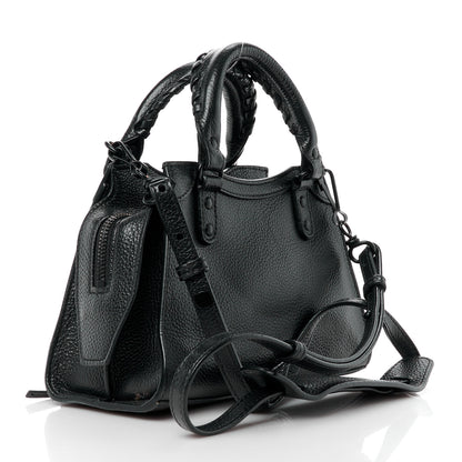 Balenciaga Grained Calfskin Neo Classic Black Hardware Mini City Black 3 of 10