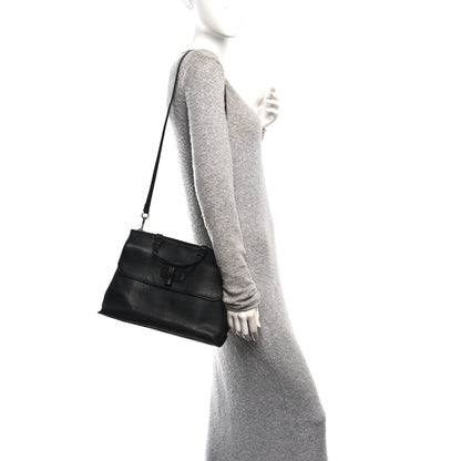 Gucci Cellarius Calfskin Medium Bamboo Daily Top Handle Bag Black 2 of 9