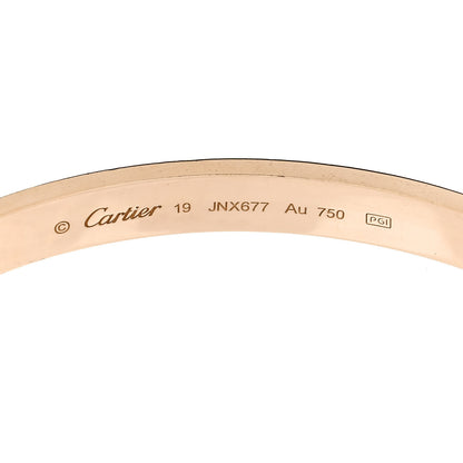 Cartier 18K Yellow Gold LOVE Cuff Bracelet 19 3 of 4