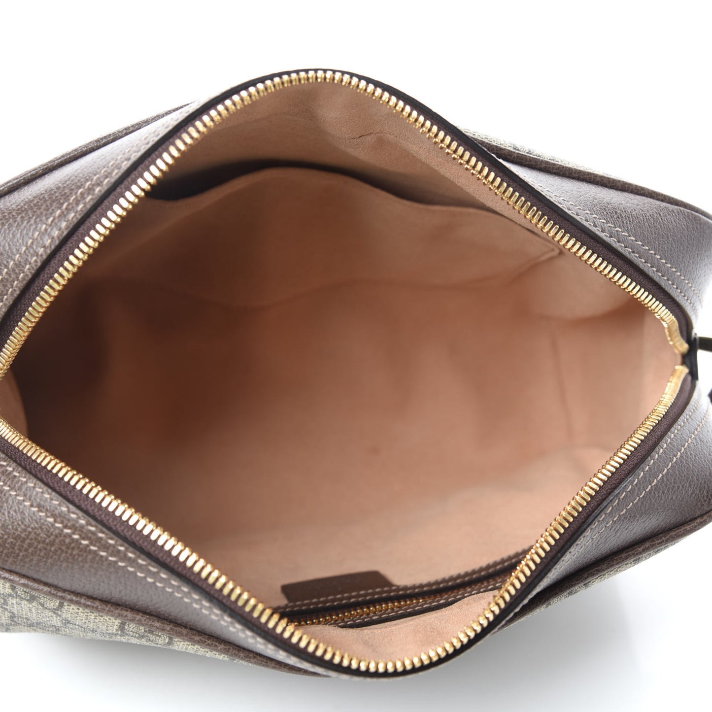 GG Supreme Monogram Web Small Ophidia Shoulder Bag Brown