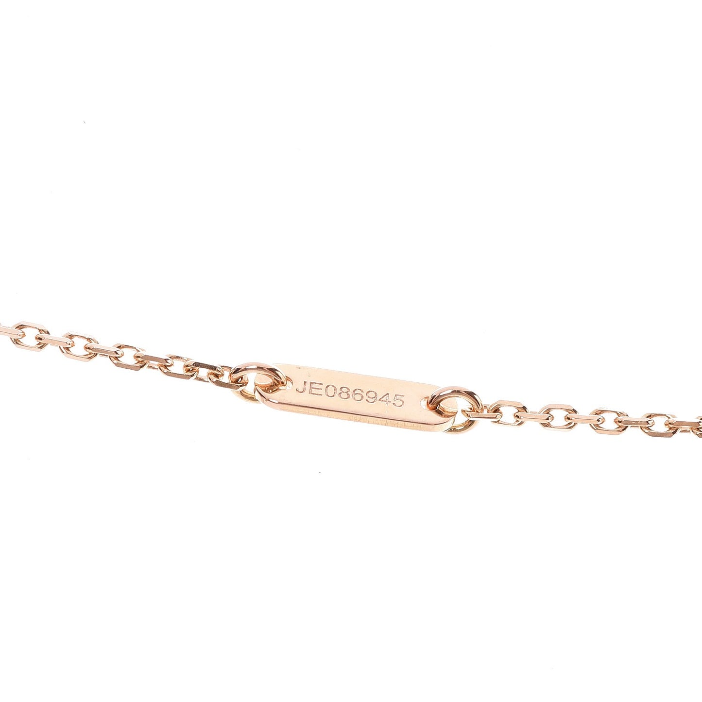 18K Rose Gold Carnelian Sweet Alhambra Pendant Necklace