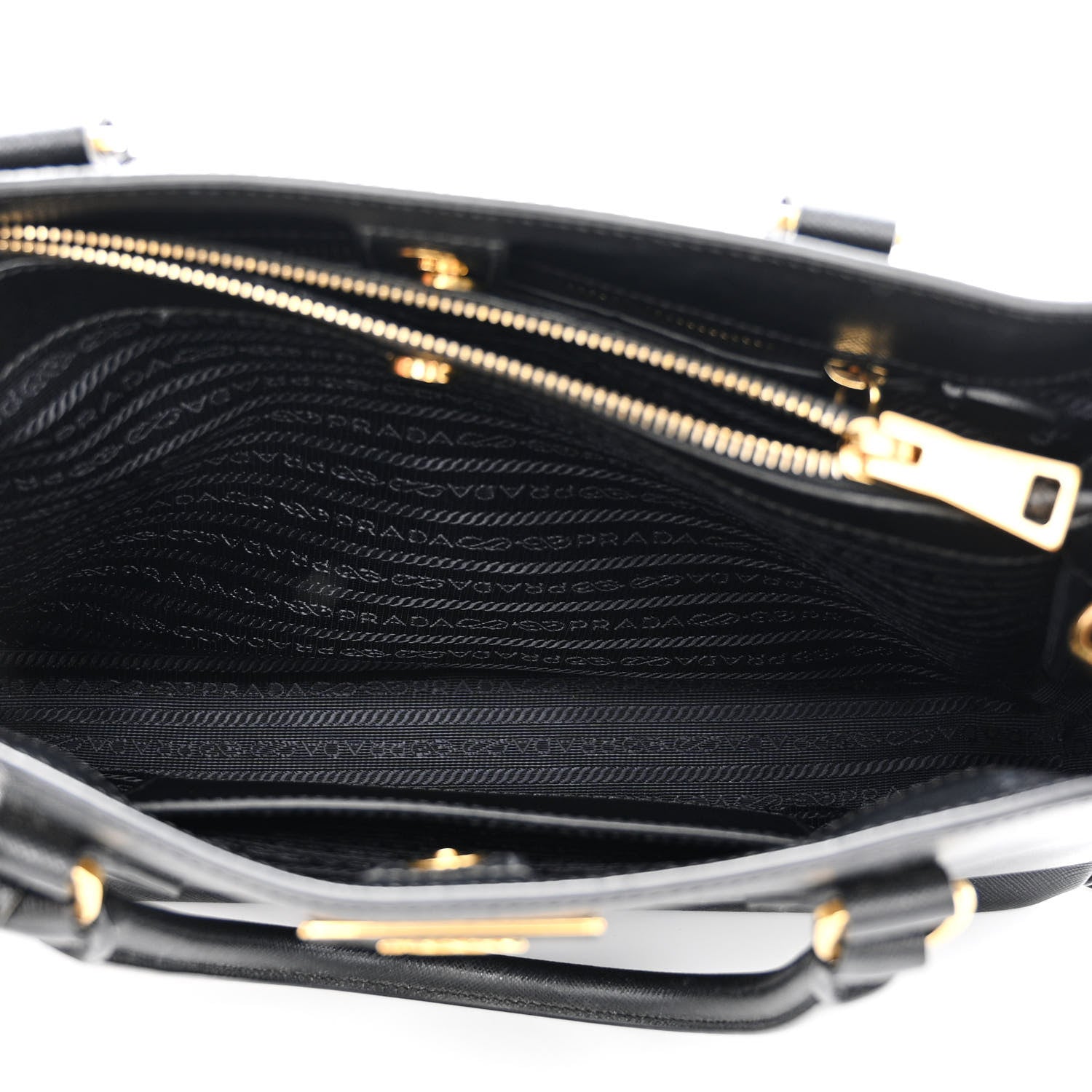 Prada Saffiano Medium Galleria Double Zip Tote Black 7 of 13