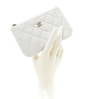 Chanel Caviar Quilted Small Pouch White 2 of 7