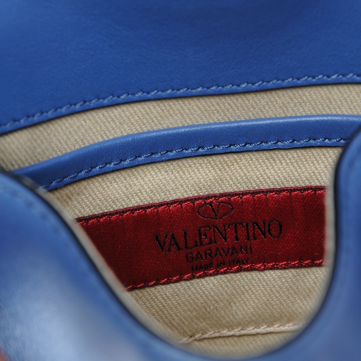 Valentino Garavani Vitello Mini Rockstud Halfmoon Saddle Bag Light Sapphire 6 of 6