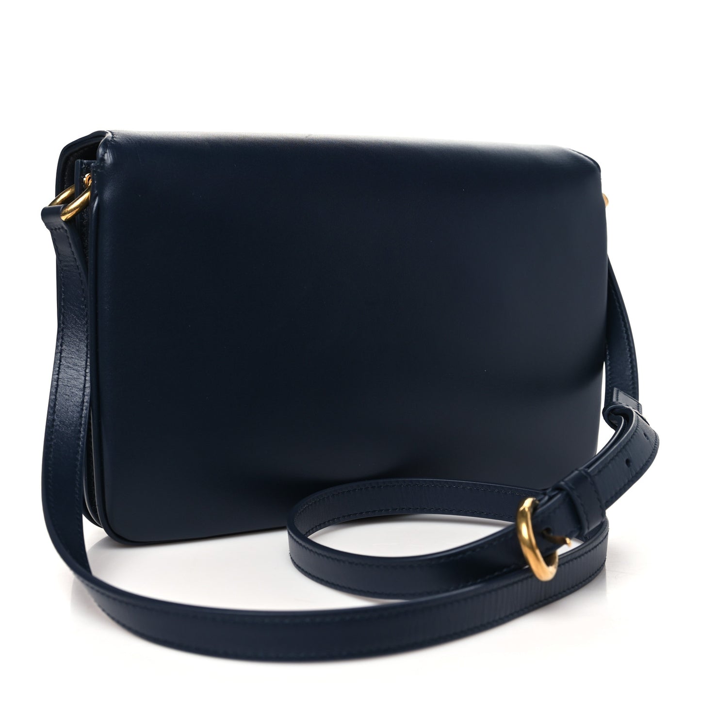 Smooth Calfskin Le Maillon Satchel Deep Marine