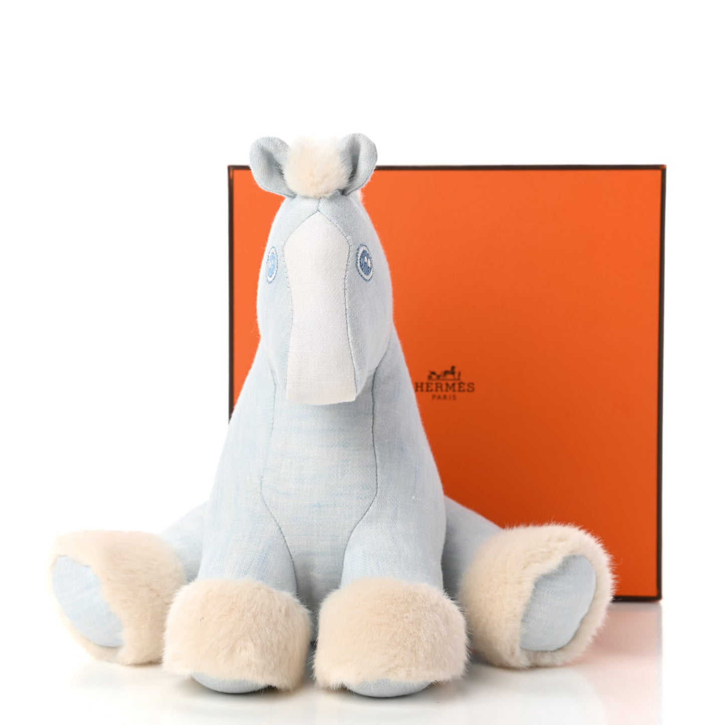 Linen Baby Hermy Plush Toy Bleu Glacier