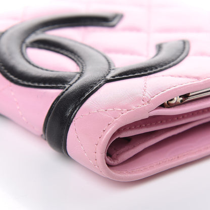 Chanel Calfskin Quilted Cambon Bi-Fold Wallet Pink Black 9 of 14