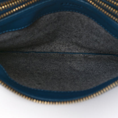 Celine Lambskin Small Trio Crossbody Metallic Blue 7 of 11