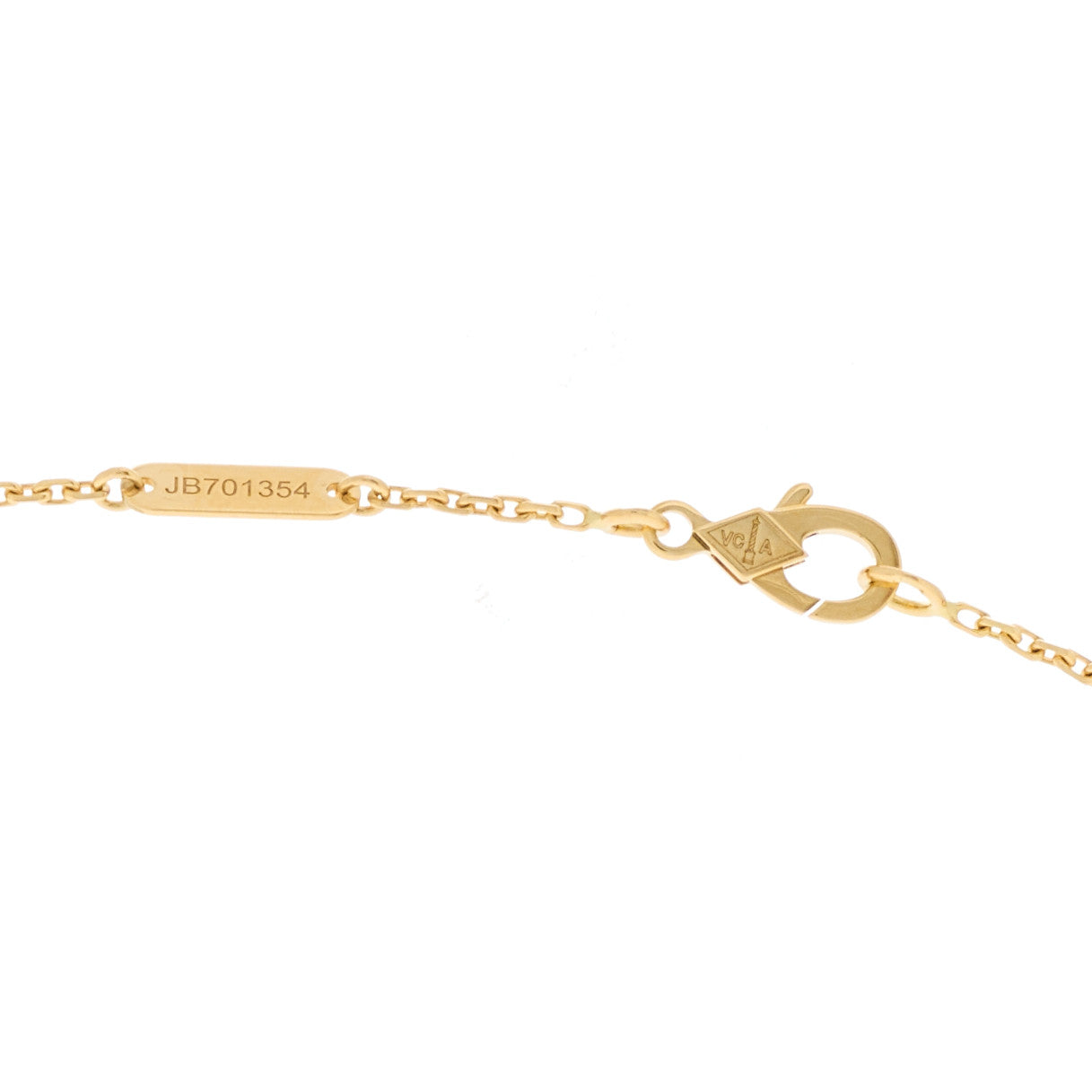 Van Cleef & Arpels 18K Yellow Gold Carnelian Vintage Alhambra Pendant Necklace 4 of 4