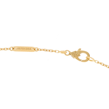 Van Cleef & Arpels 18K Yellow Gold Carnelian Vintage Alhambra Pendant Necklace 4 of 4