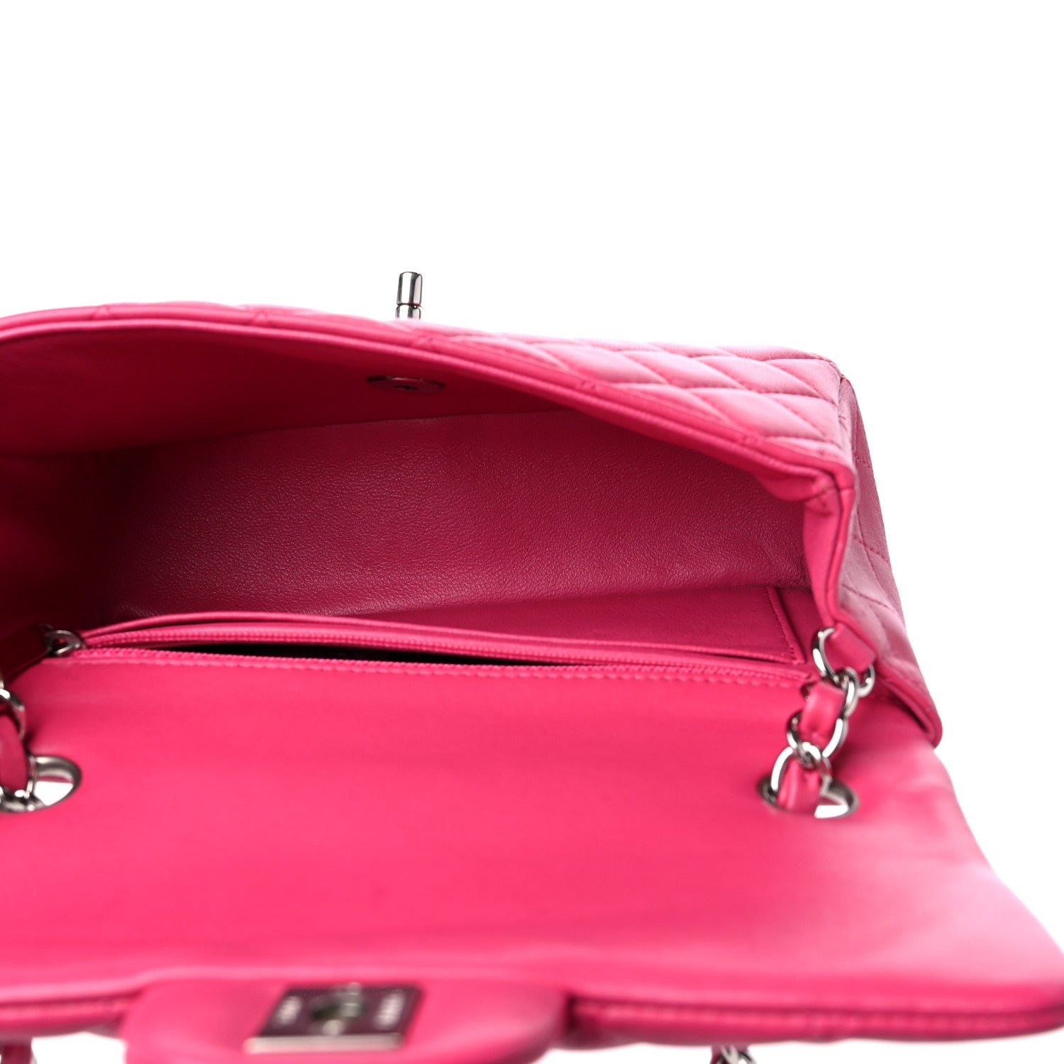 Chanel Lambskin Quilted Mini Rectangular Flap Fuchsia 5 of 14