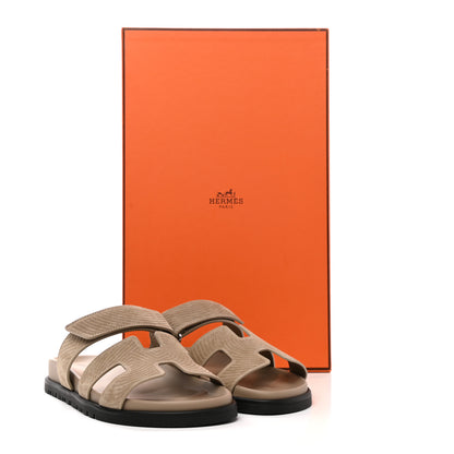 Hermes Suede Goatskin Chaine d'Ancre Womens Chypre Sandals 37 Beige Sable 11 of 11