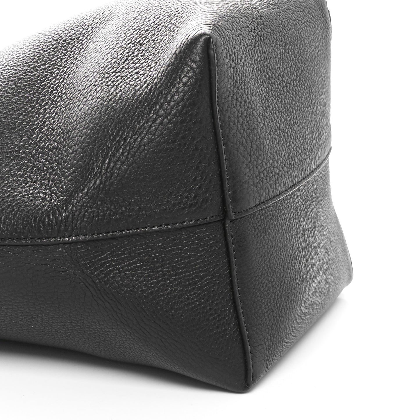 Grained Calfskin Medium N/S Park Tote Black