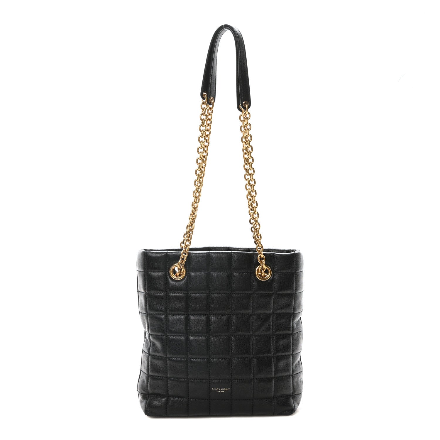 Saint Laurent Lambskin Carre Quilted Mini Shopping Bag Black 1 of 10