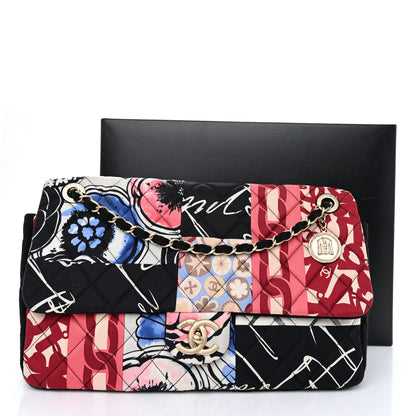 Chanel Fabric Quilted Patchwork Medium Flap Red Black Multicolor 11 of 11