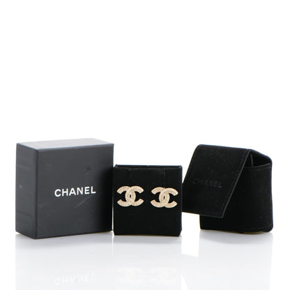 Chanel Crystal CC Earrings Gold 5 of 5