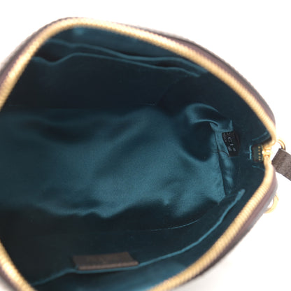 Gucci GG Supreme Monogram Textured Dollar Calfskin Web Small Ophidia Dome Shoulder Bag Beige Ebony New Acero 5 of 12